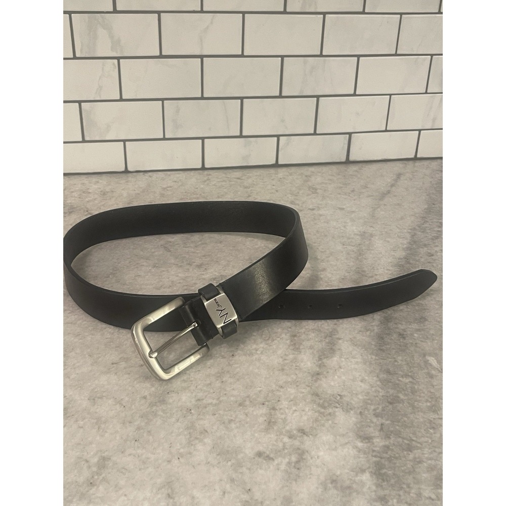 New York Jeans Belt Womens M Brown Genuine Leather Vintage Silver Buckle Boho
